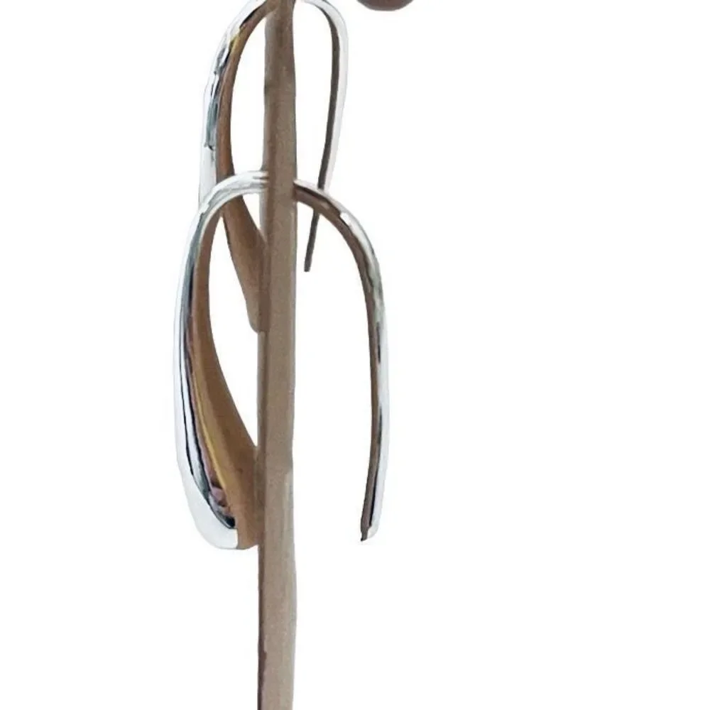 NEW 925 Sterling Silver Teardrop French‎ Hook Earrings